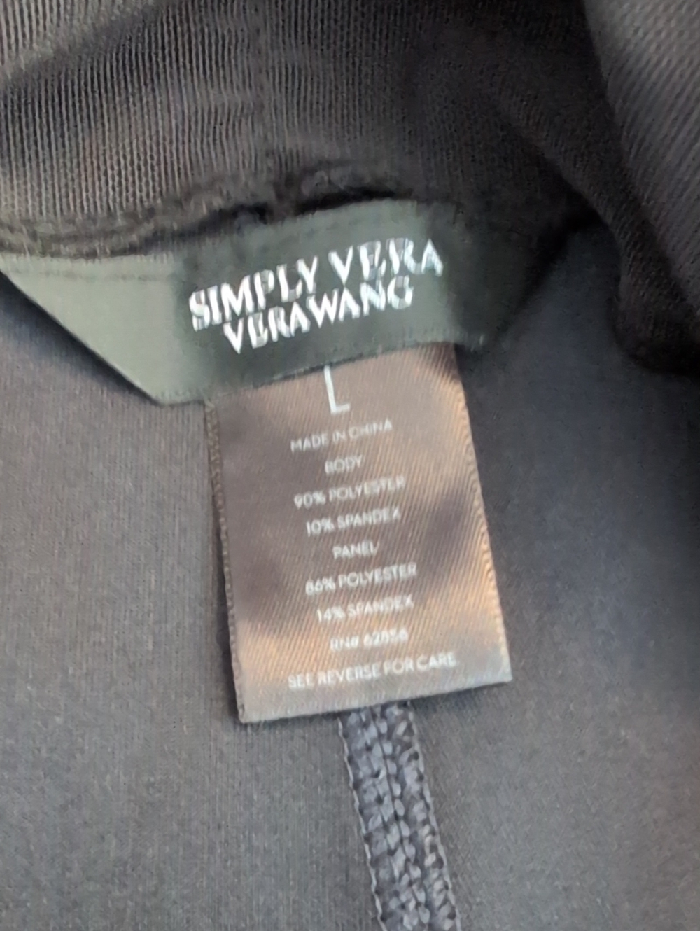 Simply Vera Vera Wang Black Ponte Leggings Size L - Picture 6 of 9